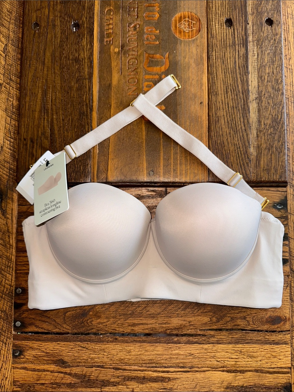 Convertible Strapless Bra in Light Beige - Smooth Molded Cups